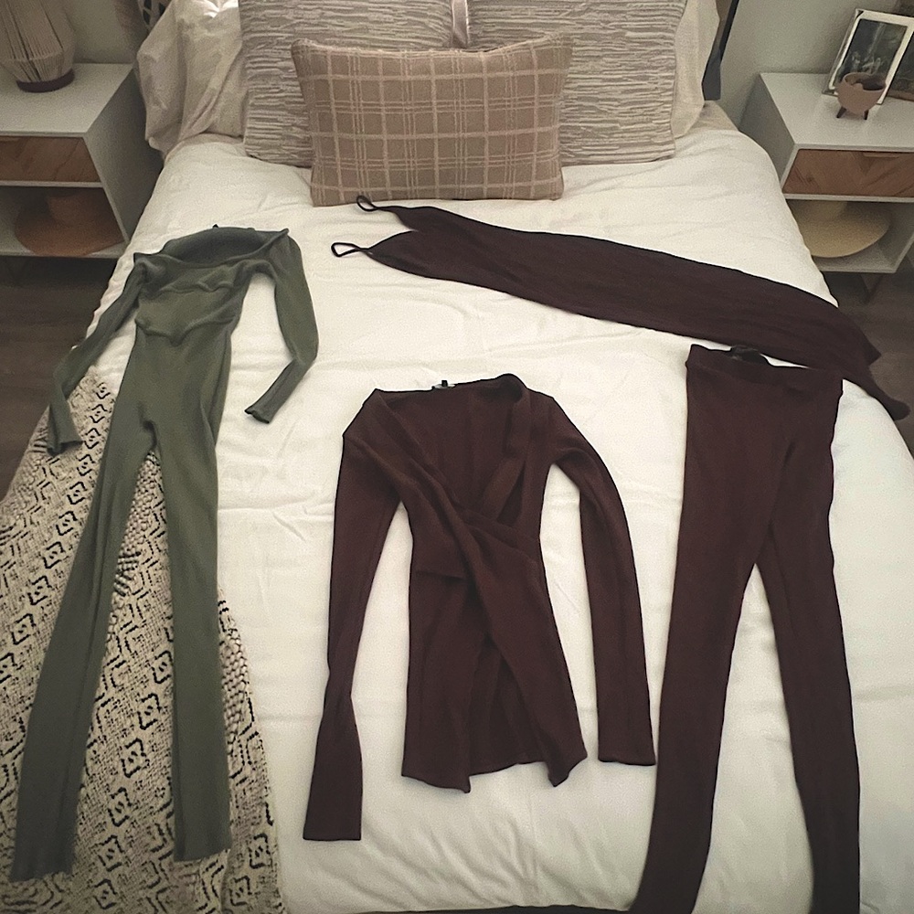 Snatched collection set bundle xs dress and S pant,top, jumpsuit